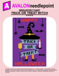 Trick or Treat Witch - Digital Needlepoint Chart Download