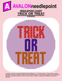 Trick or Treat - Round Christmas Ornament– Digital Needlepoint Chart Download