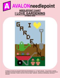 I Love Gardening - Digital Needlepoint Chart Download