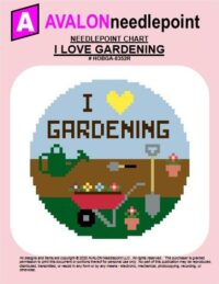 I Love Gardening - Round - Needlepoint Chart Download