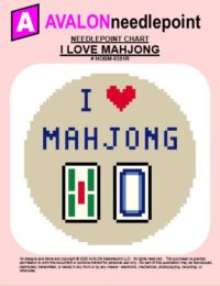 I Love Mahjong - Round - Needlepoint Chart Download