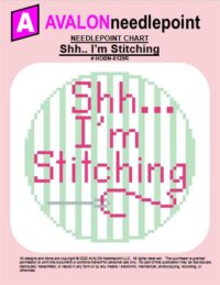 Shh... I'm Stitching - Round - Needlepoint Chart Download