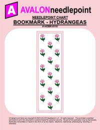 BOOKMARK – Hydrangeas – Digital Needlepoint Chart Download