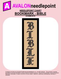 BOOKMARK – BIBLE – Digital Needlepoint Chart Download