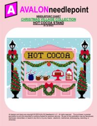 CHRISTMAS VILLAGE COLLECTION – Hot Cocoa Stand – Digital Needlepoint Chart Download
