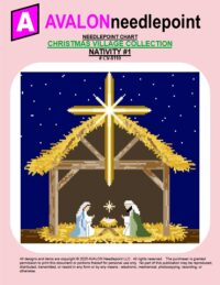 CHRISTMAS VILLAGE COLLECTION – Nativity #1 – Digital Needlepoint Chart Download