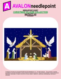 CHRISTMAS VILLAGE COLLECTION – Nativity #2 – Digital Needlepoint Chart Download