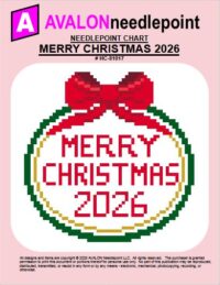 Merry Christmas 2026 – Needlepoint Chart Download