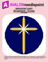 Ornament – Cross – Round - Digital Needlepoint Chart Download