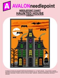 Halloween Haunted House - Digital Needlepoint Chart Download