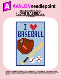 I Love Baseball - Needlepoint Chart Download