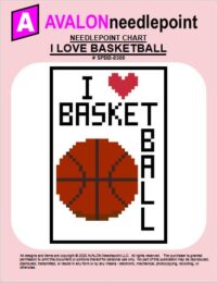 I Love Basketball - Needlepoint Chart Download