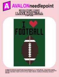 I Love Football - Needlepoint Chart Download
