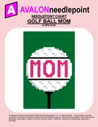 Golf Ball Mom - Digital Needlepoint Chart Download