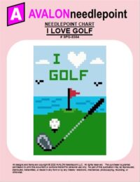 I Love Golf - Needlepoint Chart Download
