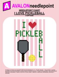 I Love Pickleball - Digital Needlepoint Chart Download