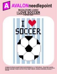 I Love Soccer - Needlepoint Chart Download