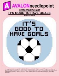 It's Good To Have Goals – Round – Digital Needlepoint Chart Download