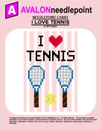 I Love Tennis - Needlepoint Chart Download