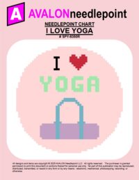 I Love Yoga – Round – Digital Needlepoint Chart Download